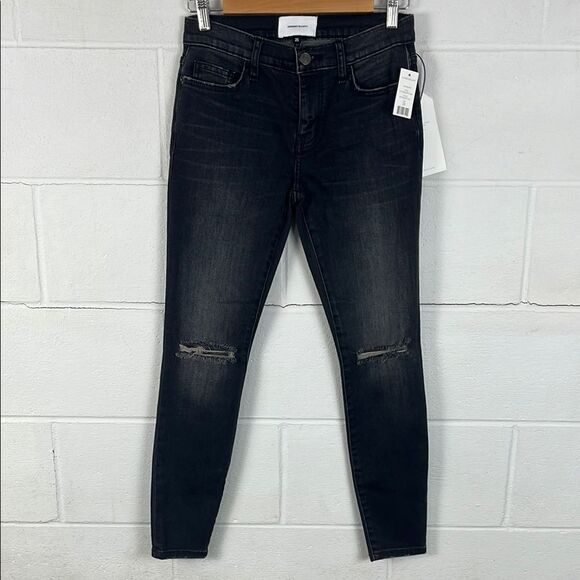 Current/Elliot NWT the stiletto destroyed black skinny jean - Picture 1 of 7